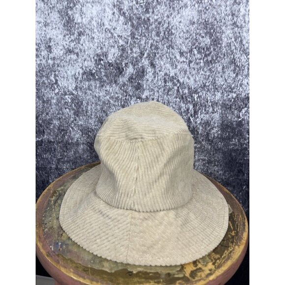 Vintage style bucket hat grandpacore velveteen corduroy tan fall winter cozy - Picture 4 of 11